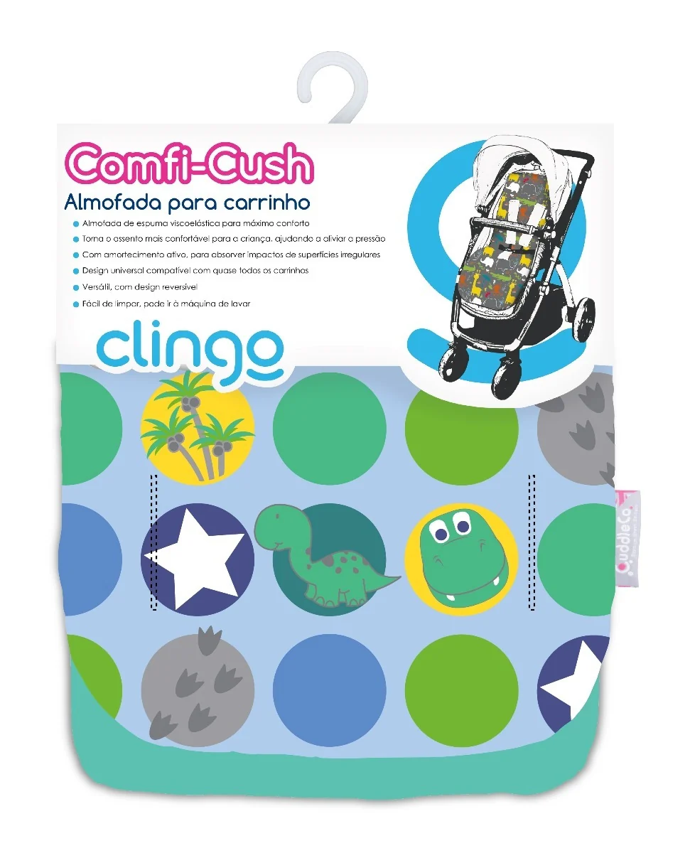 Cuddle Co Comfi-Cush Stroller Liner Rocky The Dinosour - Image 3