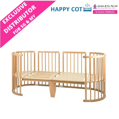 [Jarrons & Co.] Happy Forever 7-in-1 Convertible Oval Baby Cot + Free Oval Mattress - Image 4