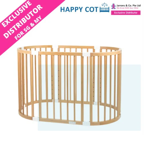 [Jarrons & Co.] Happy Forever 7-in-1 Convertible Oval Baby Cot + Free Oval Mattress - Image 6