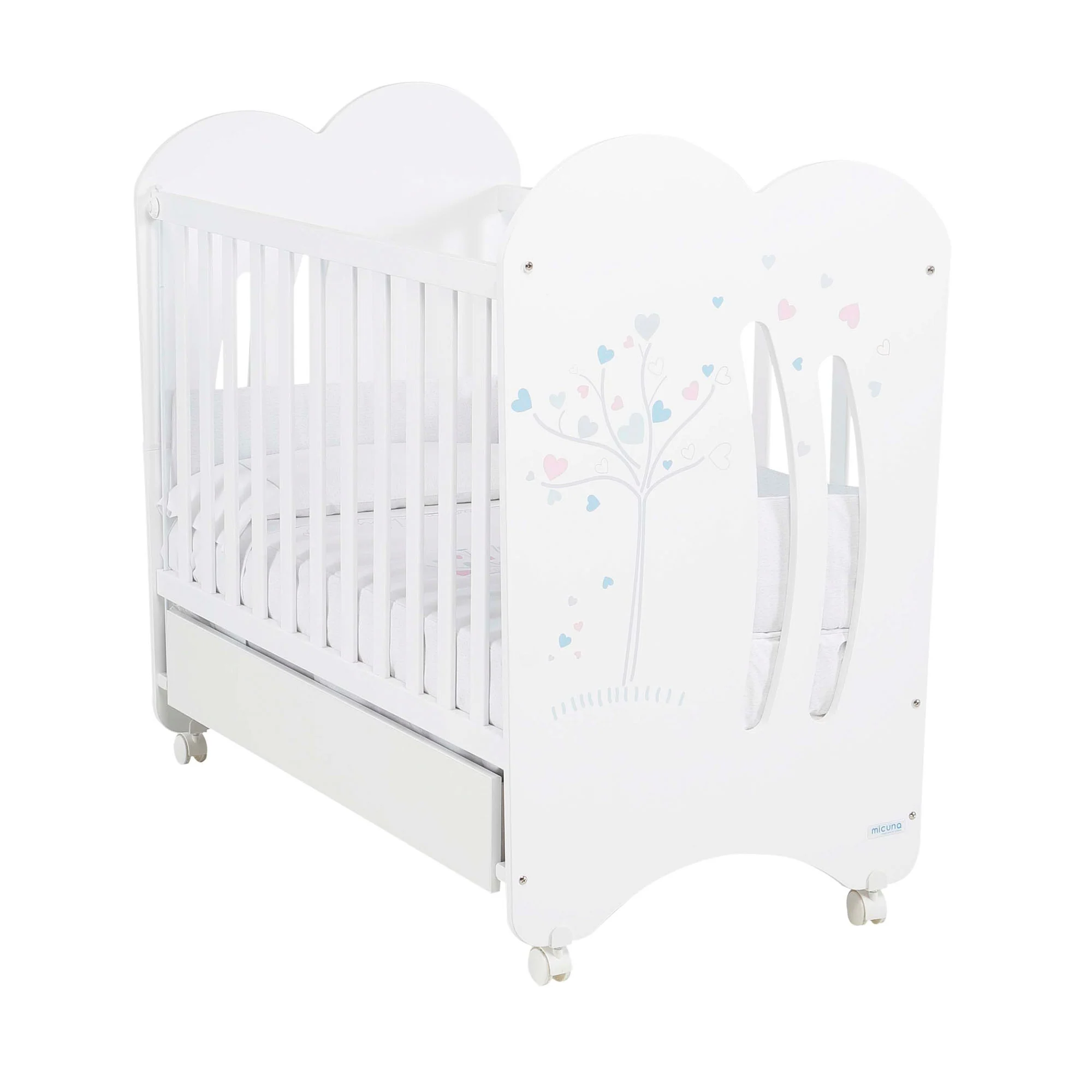 Micuna Aura Baby Cot with Relax System [MINOR PRINTING ISSUE;  FREE FOAM MATTRESS WITH HOLE] - Image 6