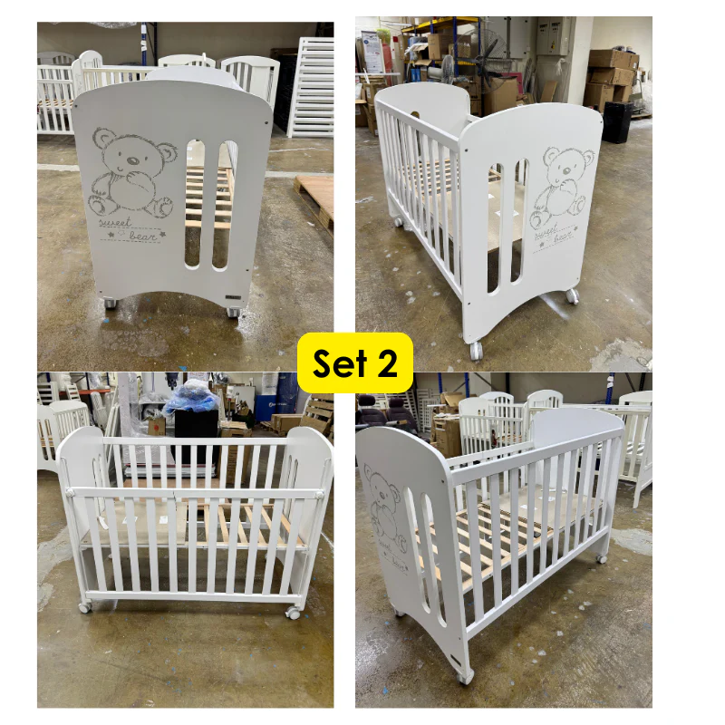 Micuna Sweet Bear Baby Cot with Relax System [Display & New Stock] - Image 16