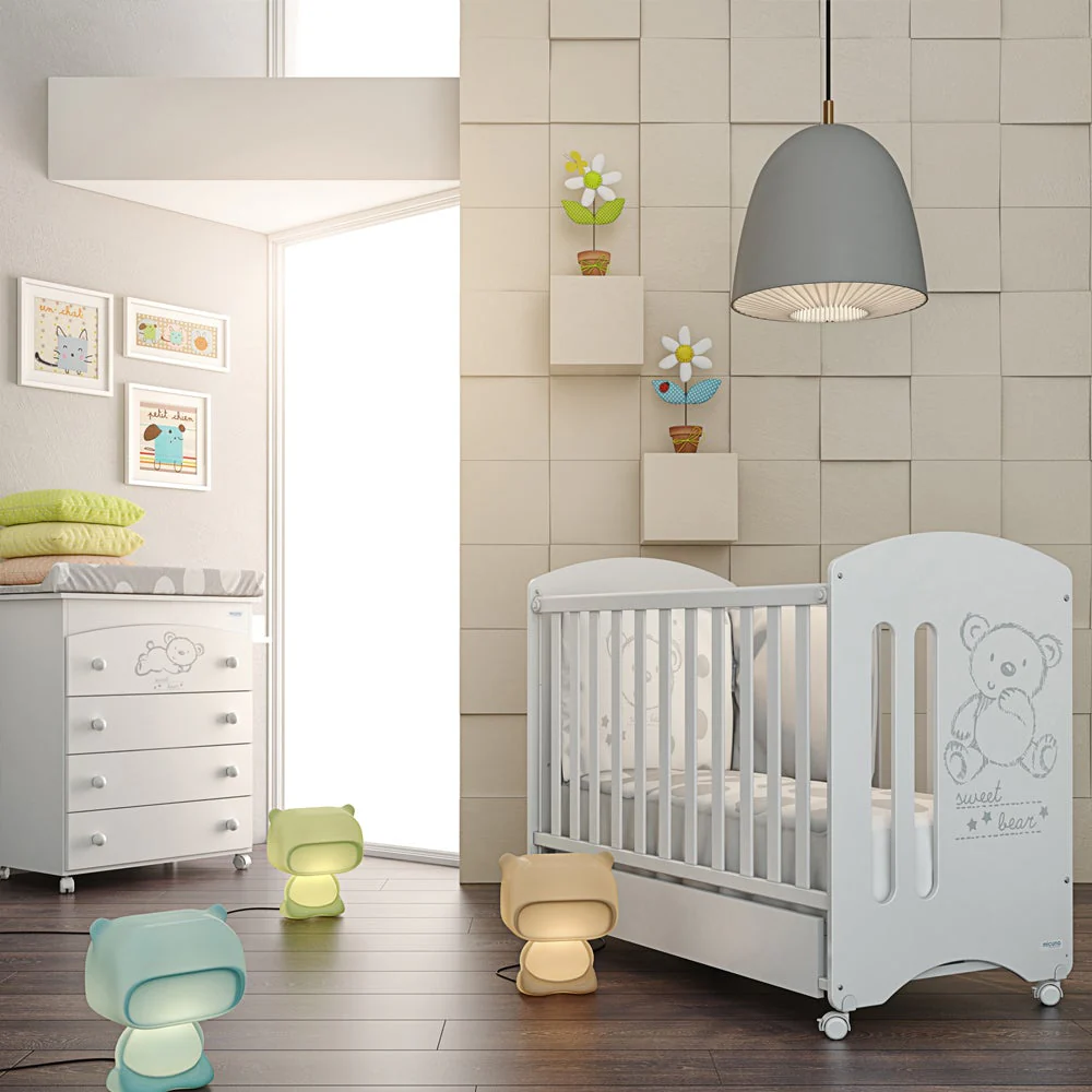 Micuna Sweet Bear Baby Cot with Relax System [Display & New Stock] - Image 5