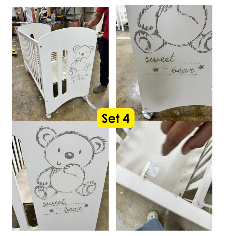 Micuna Sweet Bear Baby Cot with Relax System [Display & New Stock] - Image 8