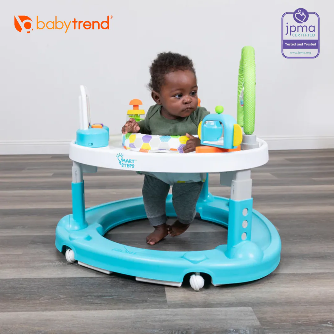 Baby Trend Smart Steps by Baby Trend Bounce N’ Dance 4-in-1 Activity Center Walker - Hexagon Dots - Image 4