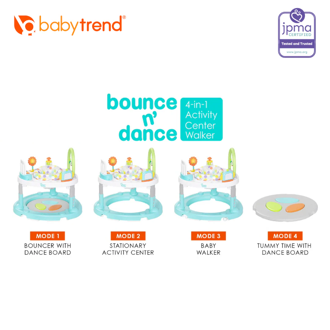 Baby Trend Smart Steps by Baby Trend Bounce N’ Dance 4-in-1 Activity Center Walker - Hexagon Dots - Image 5