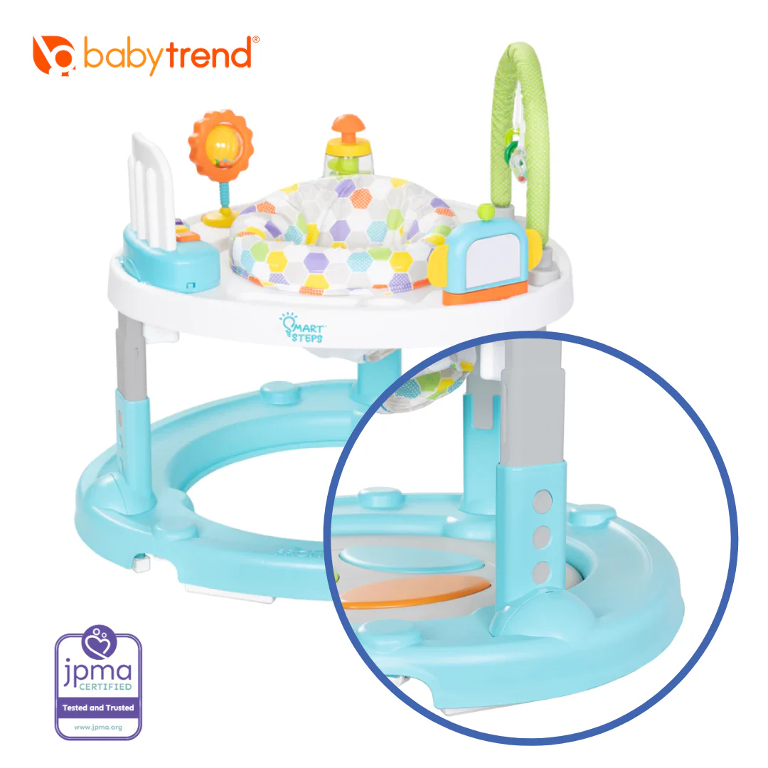 Baby Trend Smart Steps by Baby Trend Bounce N’ Dance 4-in-1 Activity Center Walker - Hexagon Dots - Image 6