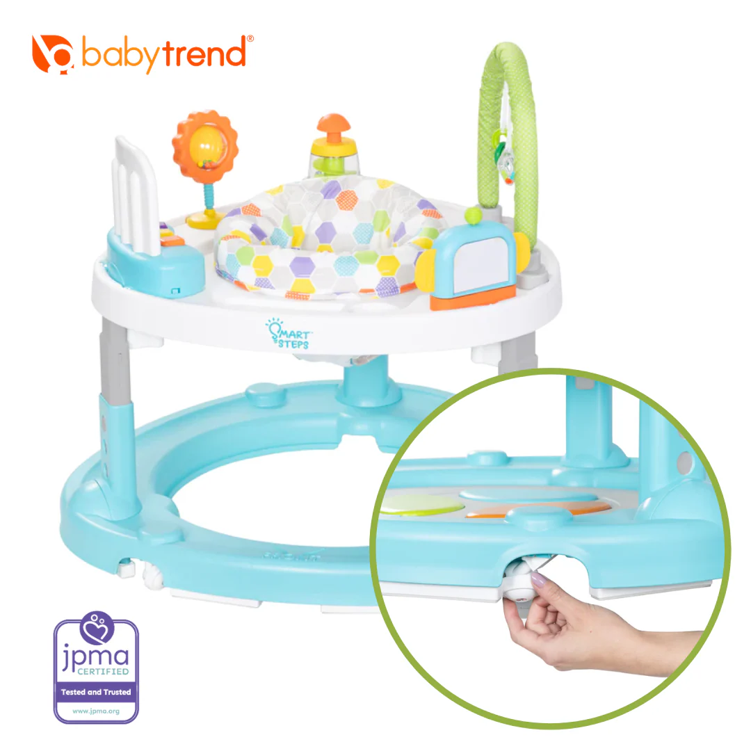 Baby Trend Smart Steps by Baby Trend Bounce N’ Dance 4-in-1 Activity Center Walker - Hexagon Dots - Image 7